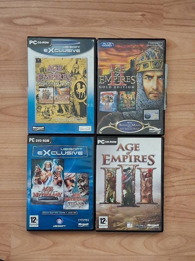Age of Empires I, II , III & Age of Mythology + Titans (PC), Verzenden, 1 speler, Zo goed als nieuw, Strategie en Constructie
