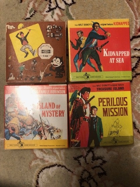 Vintage Disney 8mm Films: Kidnapped, Treasure Island, Island, Ophalen of Verzenden, 8mm film