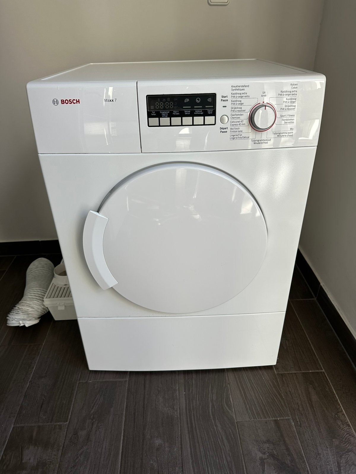 Bosch WTA74201FG (Maxx 7) droger met afvoerslang, Witgoed en Apparatuur, 6 tot 8 kg, Gebruikt, Minder dan 85 cm, Luchtafvoer