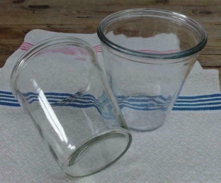 2 Franse glazen potten, DEPOSE, Gebruikt, -, -, Overige typen