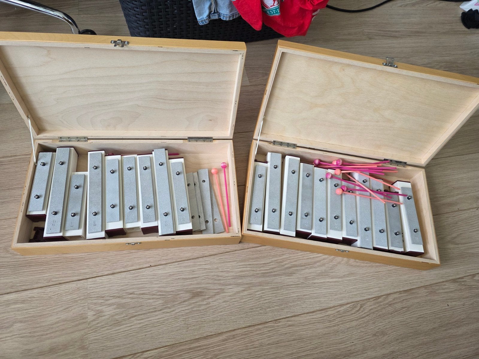 Goldon professionele klankstaven in houten kist, Muziek en Instrumenten, Ophalen of Verzenden
