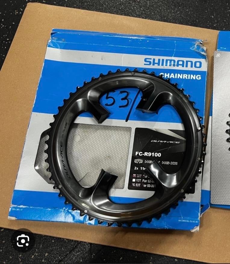 Shimano Dura-Ace FC-R9100 Buitenblad 53T, Gebruikt, Ophalen of Verzenden, Derailleur of Ketting, Aluminium