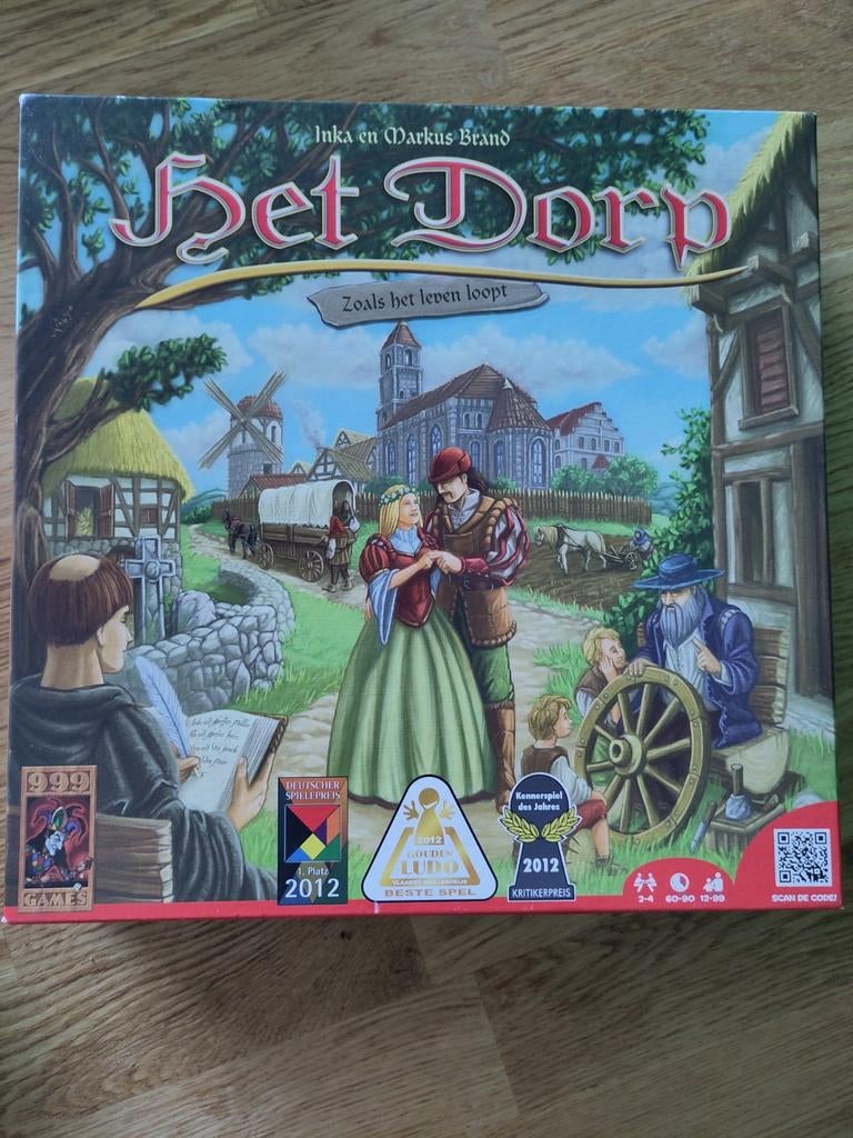 Het Dorp - Compleet bordspel van 999 Games, Hobby en Vrije tijd, Gezelschapsspellen | Bordspellen, Een of twee spelers, Ophalen of Verzenden