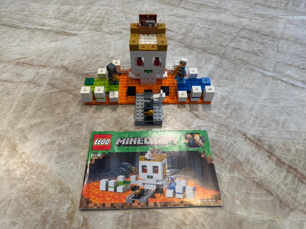 Lego Minecraft De Schedelarena 21145, Ophalen of Verzenden, Zo goed als nieuw