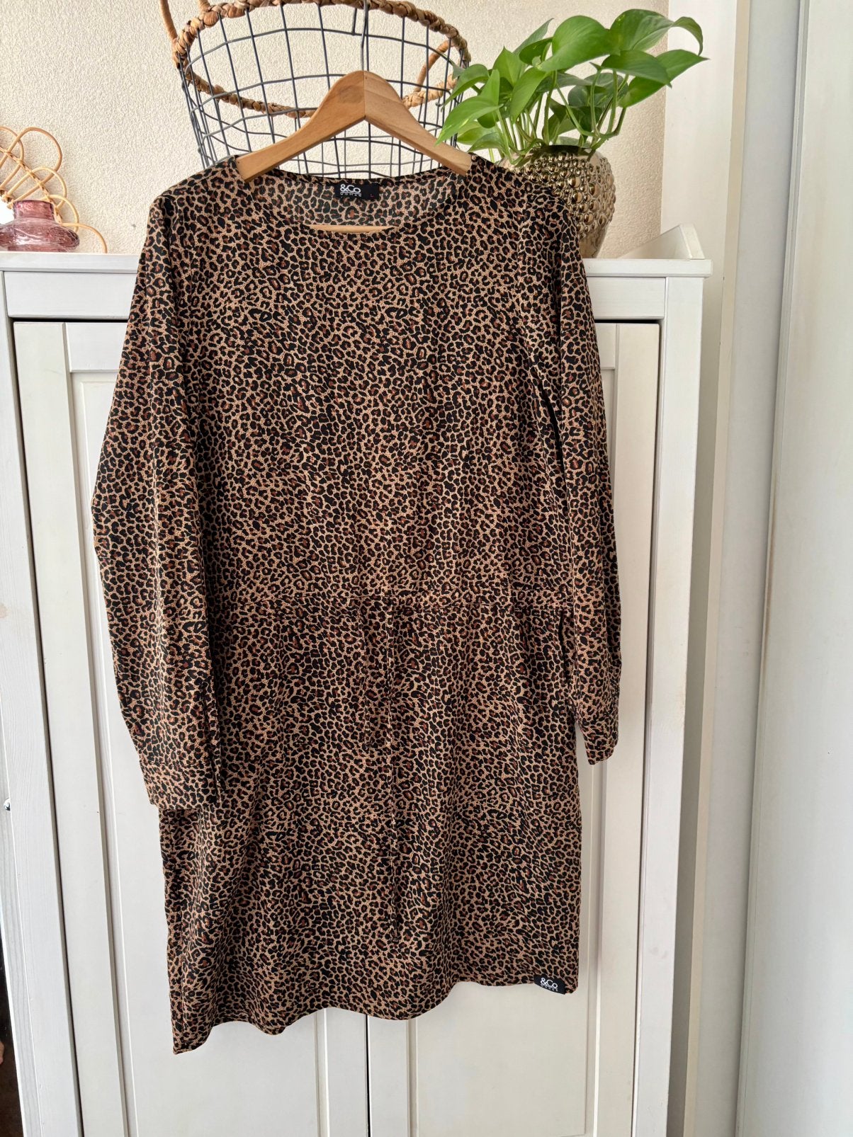 &Co Woman jurk maat L, Kleding | Dames, Jurken, Bruin, Maat 42/44 (L), Ophalen of Verzenden, Zo goed als nieuw