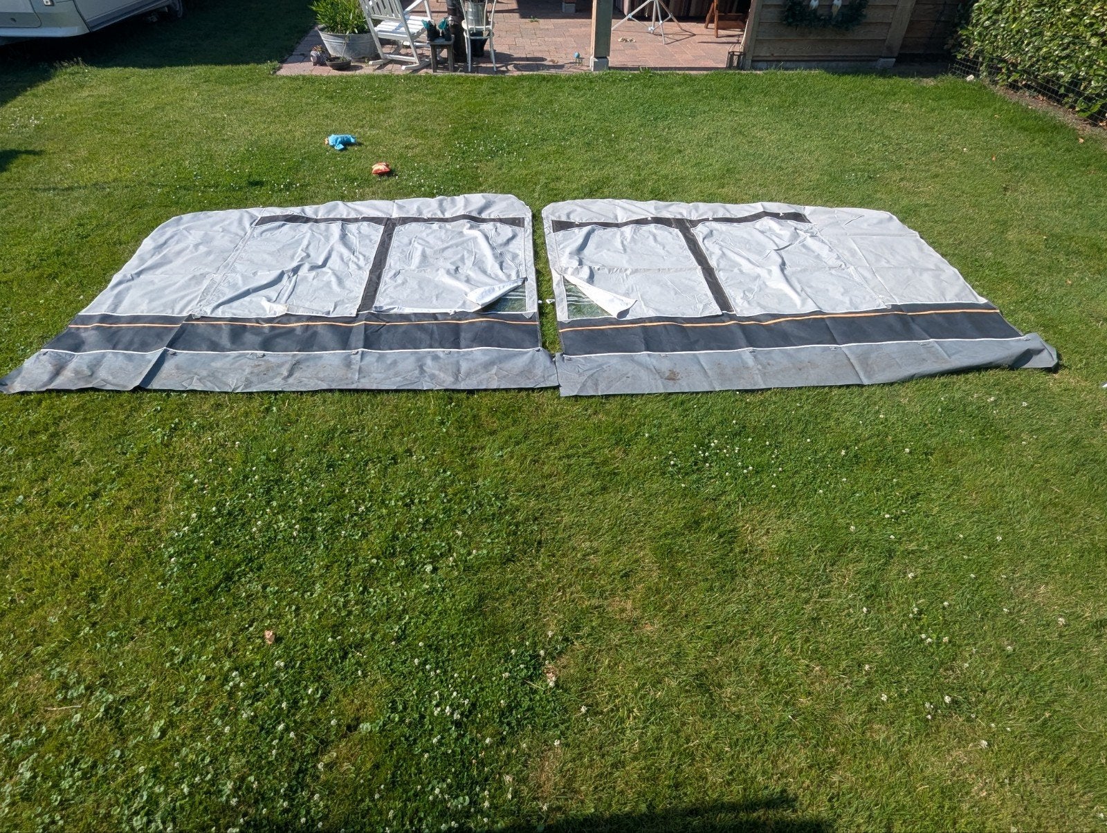 Dorema De Luxe All Season Voortent met uitbouw, omloo, Ophalen, Gebruikt