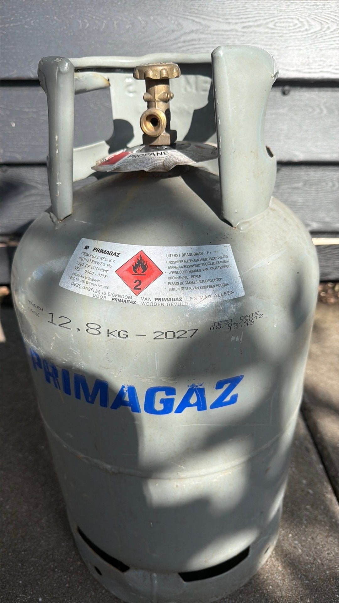 Gasfles 12,8 kg    leeg., Ophalen, Gebruikt, ., Primagaz