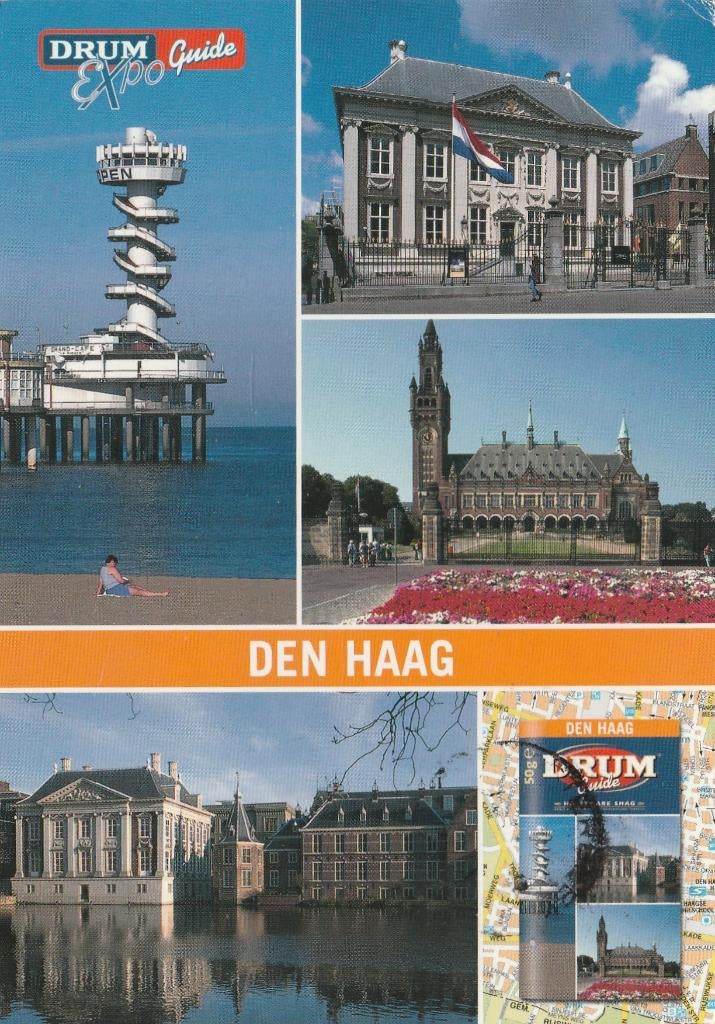 DEN HAAG Pier Mauritshuis Vredespaleis Drum, Verzenden, 1980 tot heden, Gelopen, Zuid-Holland