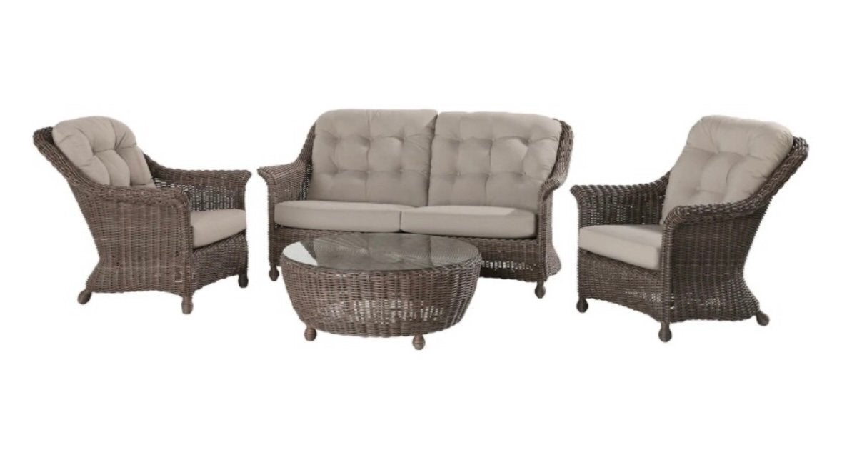 4seasons loungeset Madoura, Ophalen, Zo goed als nieuw, Wicker, Bank