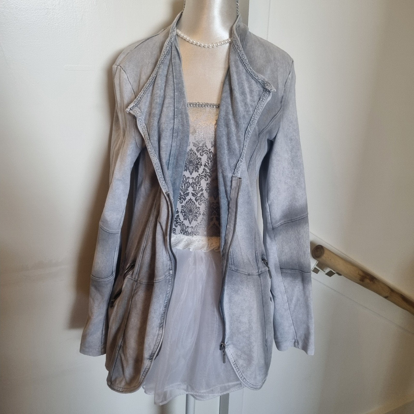 Dames jasje maat M/L, Kleding | Dames, Ophalen of Verzenden, Zo goed als nieuw, Maat 38/40 (M), Blauw