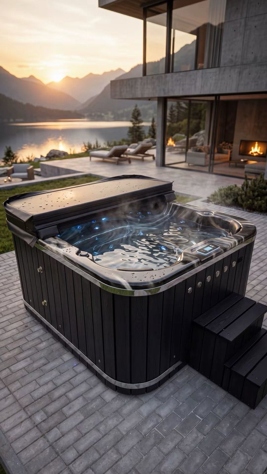 Premium Hottub 204x204 cm | Acryl | Hydro & Massage, Ophalen of Verzenden, Nieuw
