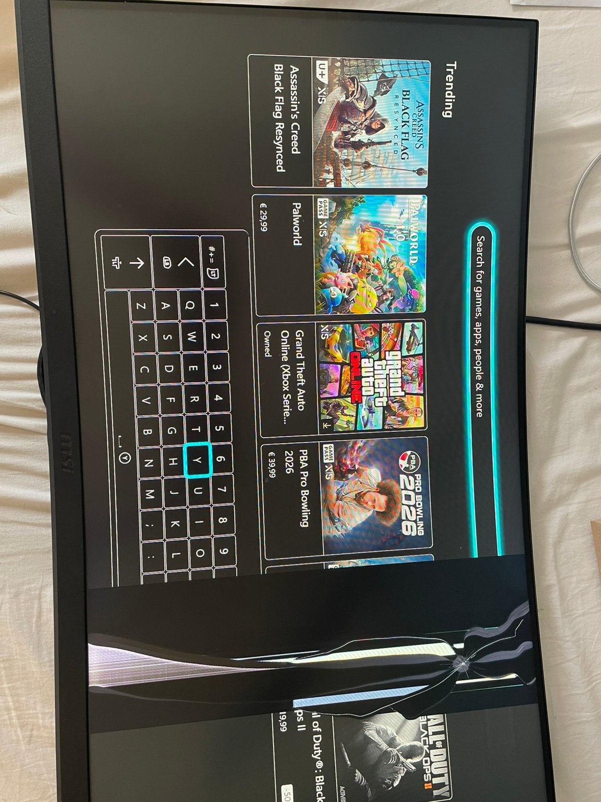 Msi monitor met schade, Gebruikt, Curved, VA, Full HD