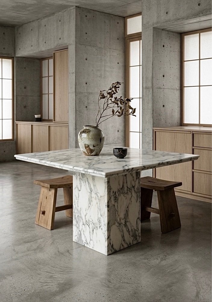 Marble Dining table, Ophalen, Overige materialen, Vierkant, 200 cm of meer
