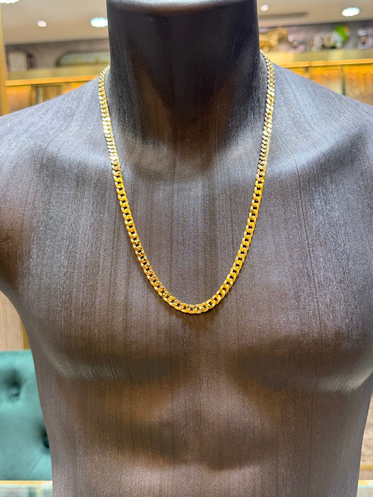 18KT Goud - 53.9 Gram - Ketting - CUBAN - Herenketting, Sieraden, Tassen en Uiterlijk, Kettingen, Ophalen, Nieuw, Goud