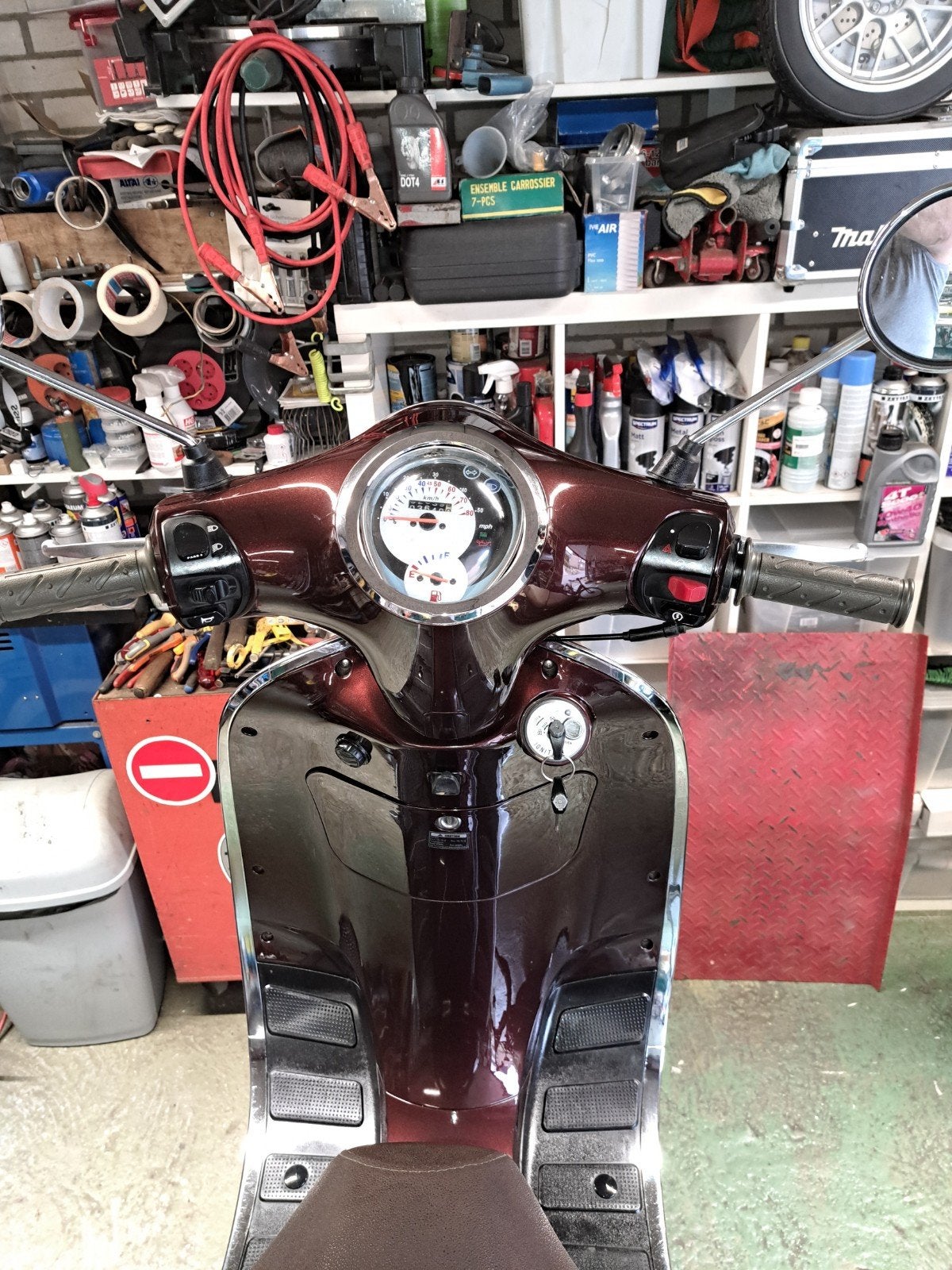 super nette brom scooter geel kenteken., Fietsen en Brommers, Scooters | Overige merken, Ophalen, Gebruikt, Benzine