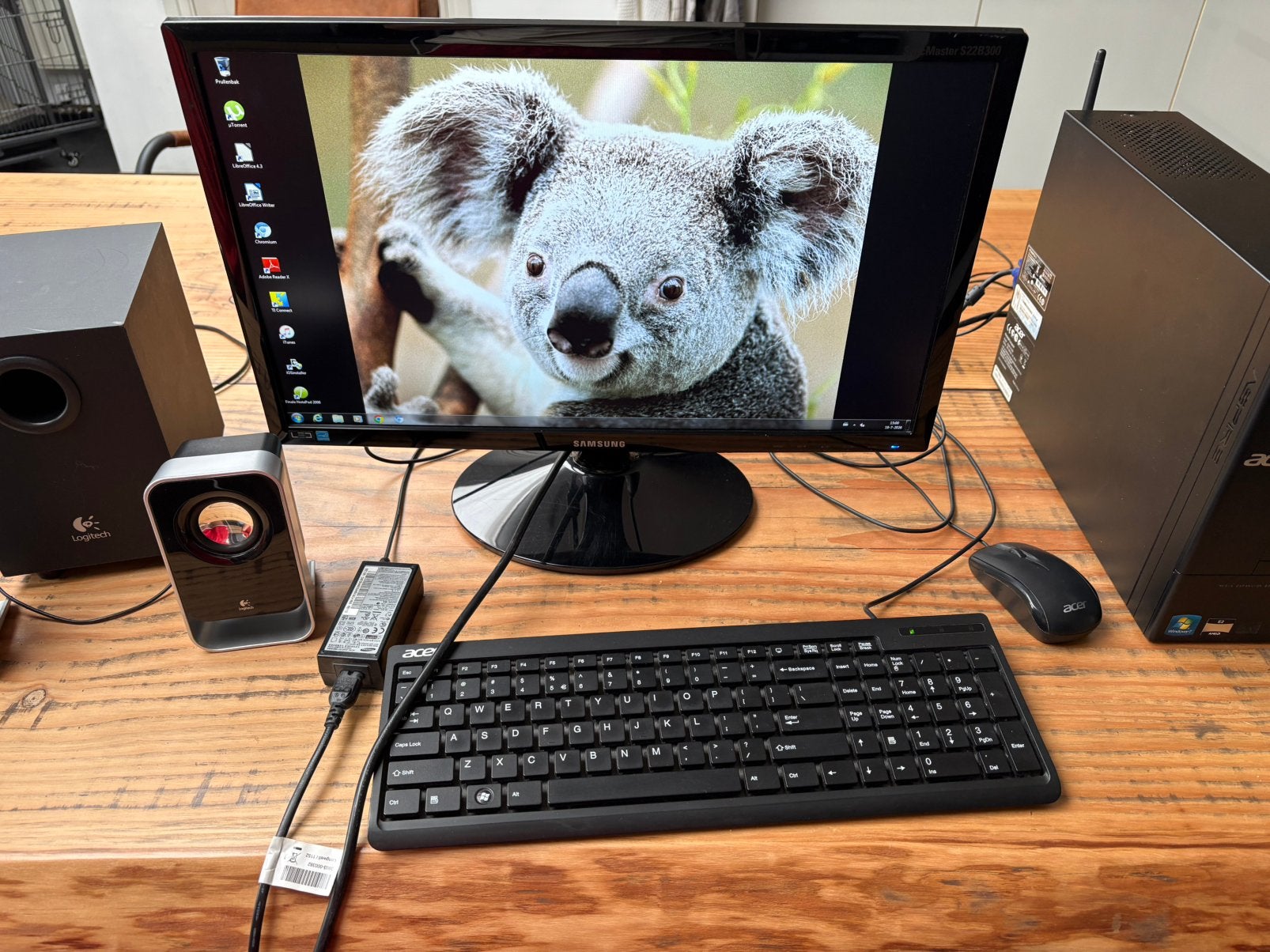 Te koop acer pc, Computers en Software, Ophalen, Gebruikt, HDD, Met monitor