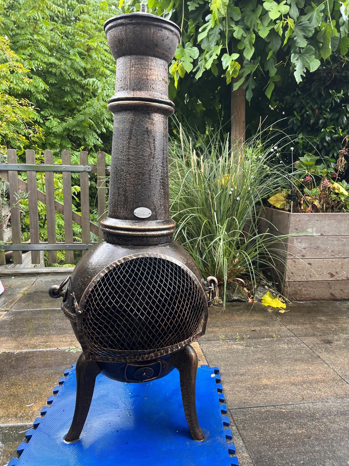 Robuuste stalen tuinhaard, Tuin en Terras, Tuinhaarden, Ophalen, Zo goed als nieuw