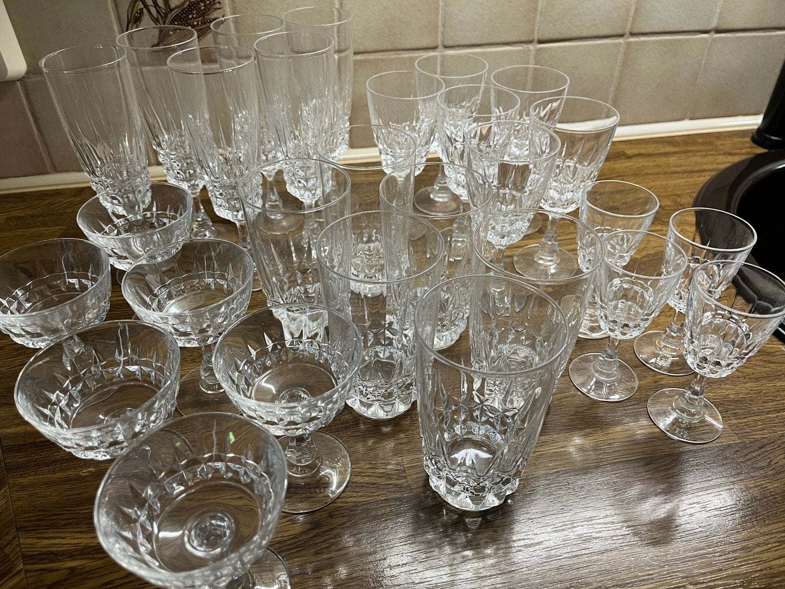 “Kristallen” glasservies - 5 soorten glazen, Ophalen