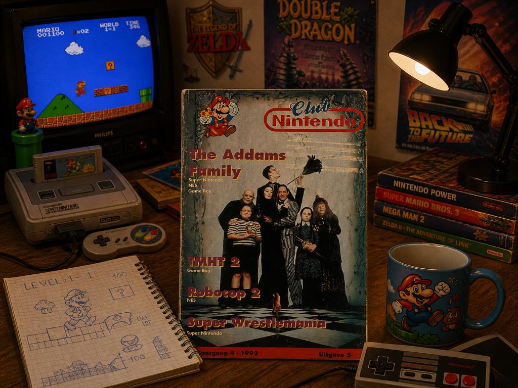 Club Nintendo Jaargang 4 - 1992 - Uitgave 5 Addams Family, 1 speler, Ophalen of Verzenden, Gebruikt, Vanaf 3 jaar