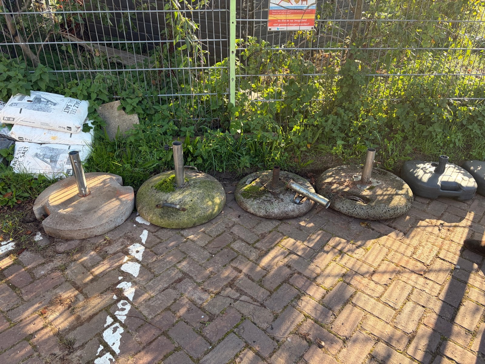 Parasolvoeten - Diverse modellen en maten, Ophalen, Gebruikt, Minder dan 1 meter, Parasolvoet