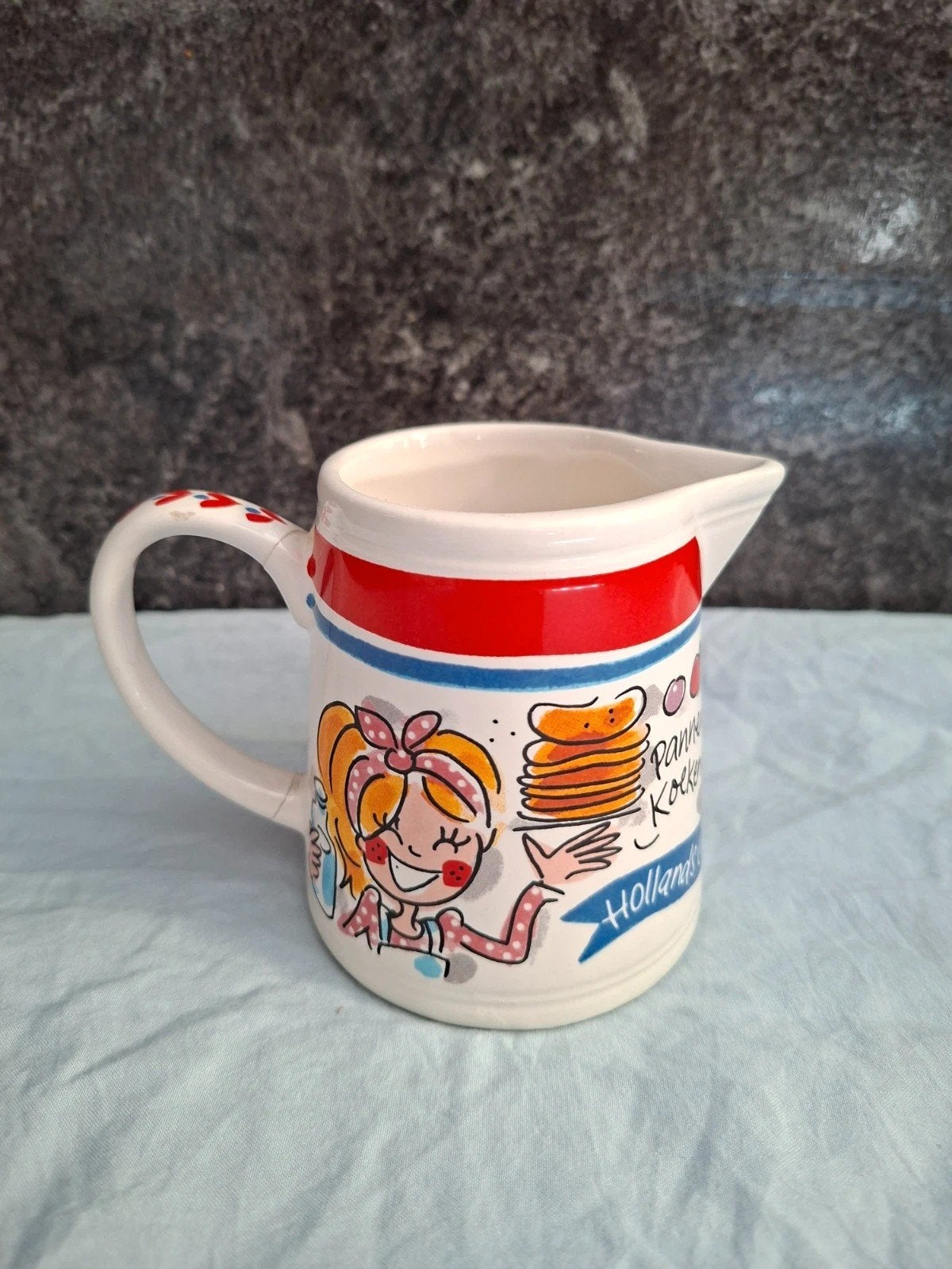 blond Amsterdam melkkannetje (beschadigd), Kan, Gebruikt, Ophalen of Verzenden, Aardewerk