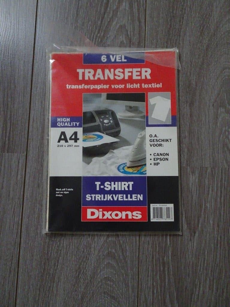 5x Transferpapier T-shirt Strijkpapier Print Op Shirt DIY, Overige thema's, Geschikt voor stof, Textiel, Nieuw