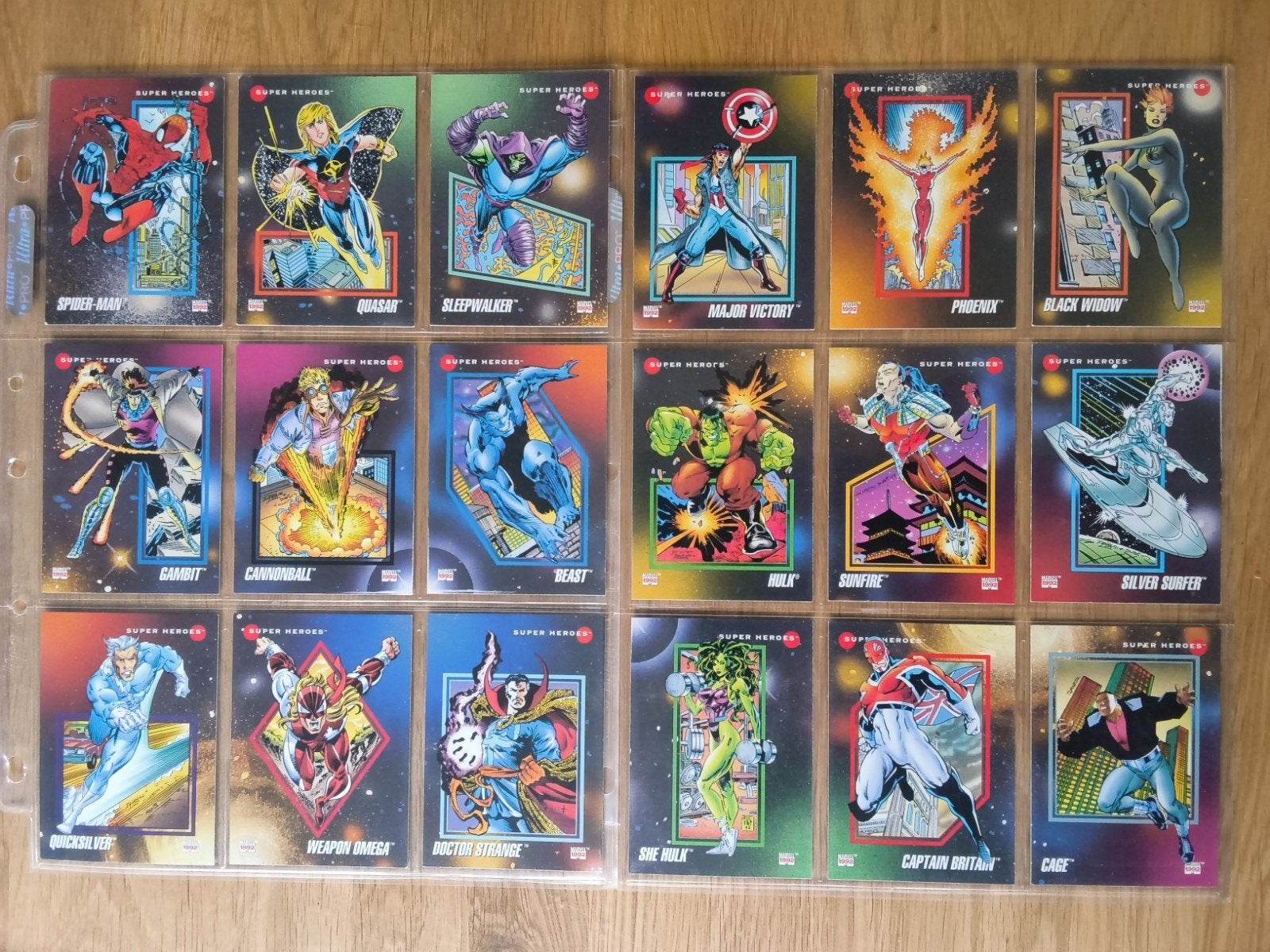 TCG Super heroes MARVEL 1992 ☆☆complete serie☆☆, Verzamelen, Complete verzamelingen en Collecties, Ophalen of Verzenden