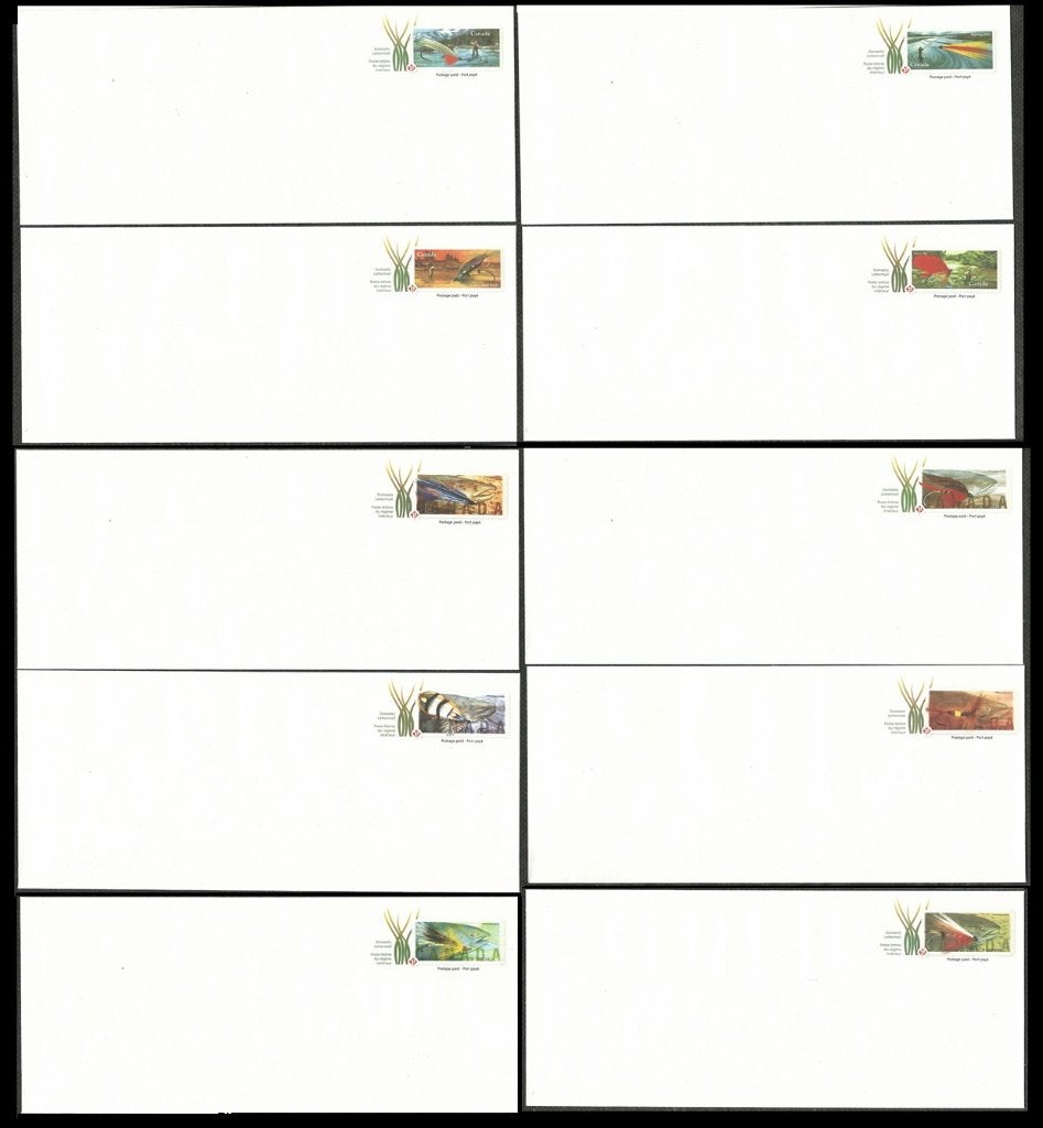 CANADA 2009 10x Fly Fishing Postage Paid Envelopes (groot), Verzenden, Postfris, Noord-Amerika