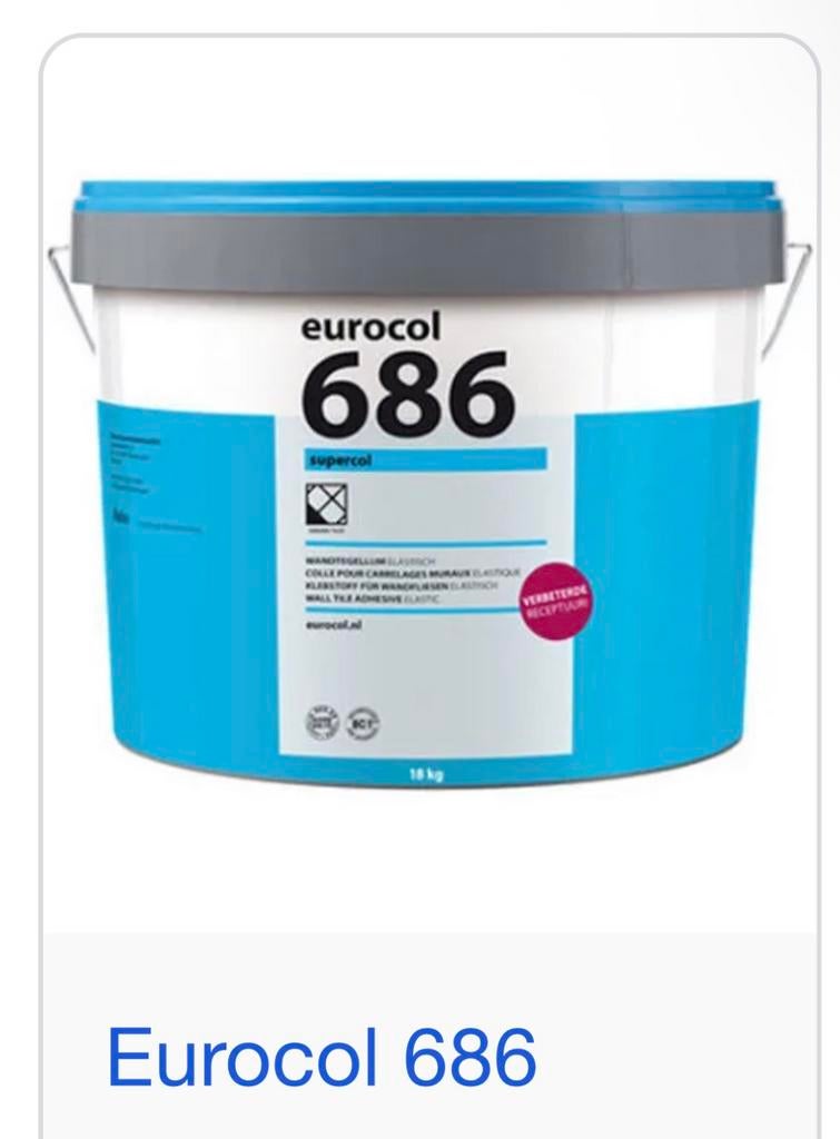 Eurocol 686 pastalijm, Ophalen, Overige materialen, Wandtegels, Minder dan 20 cm