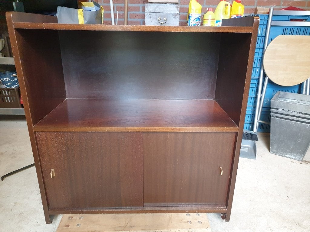 wandmeubel kast met schuifdeuren stereomeubel, Huis en Inrichting, Kasten | Wandmeubels, Ophalen, 100 tot 150 cm, Minder dan 150 cm