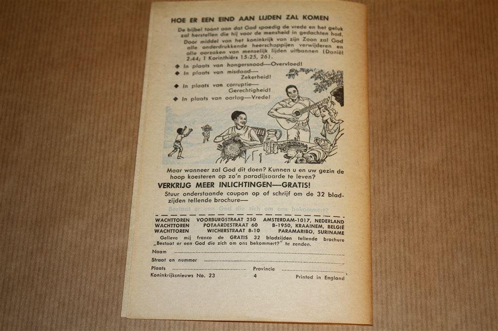Jehovah\'s Getuigen. Waarom zoveel lijden als God..., Ophalen of Verzenden, Gelezen