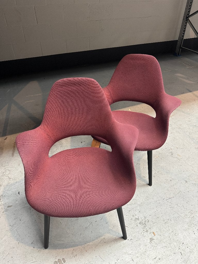 2x Vitra Organic Chair - Bordeaux, Ophalen, Gebruikt, Twee