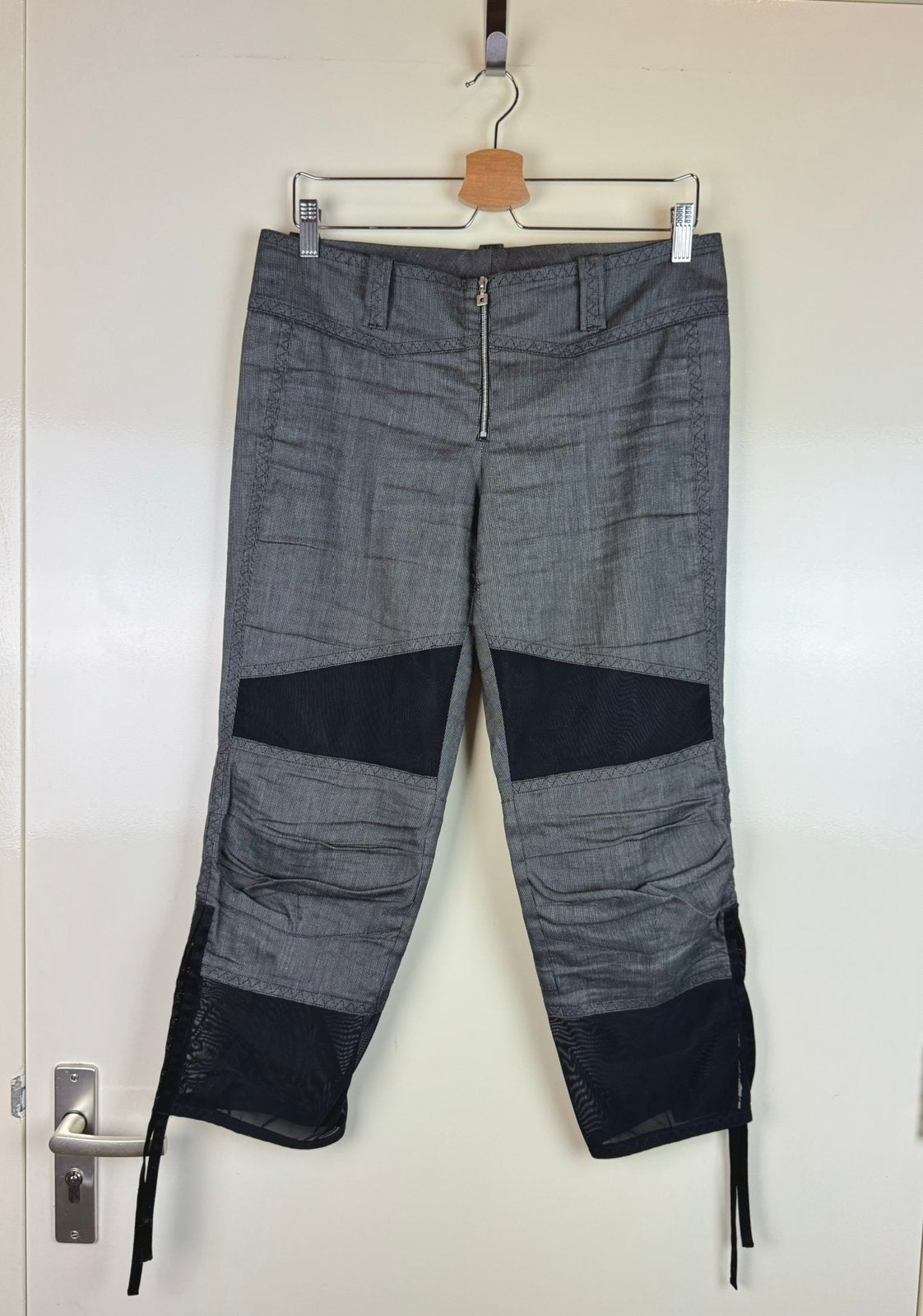 MARITHE FRANCOIS GIRBAUD Y2K Capri Pants Grunge Gothic L, Kleding | Dames, Maat 42/44 (L), Ophalen of Verzenden, Zo goed als nieuw