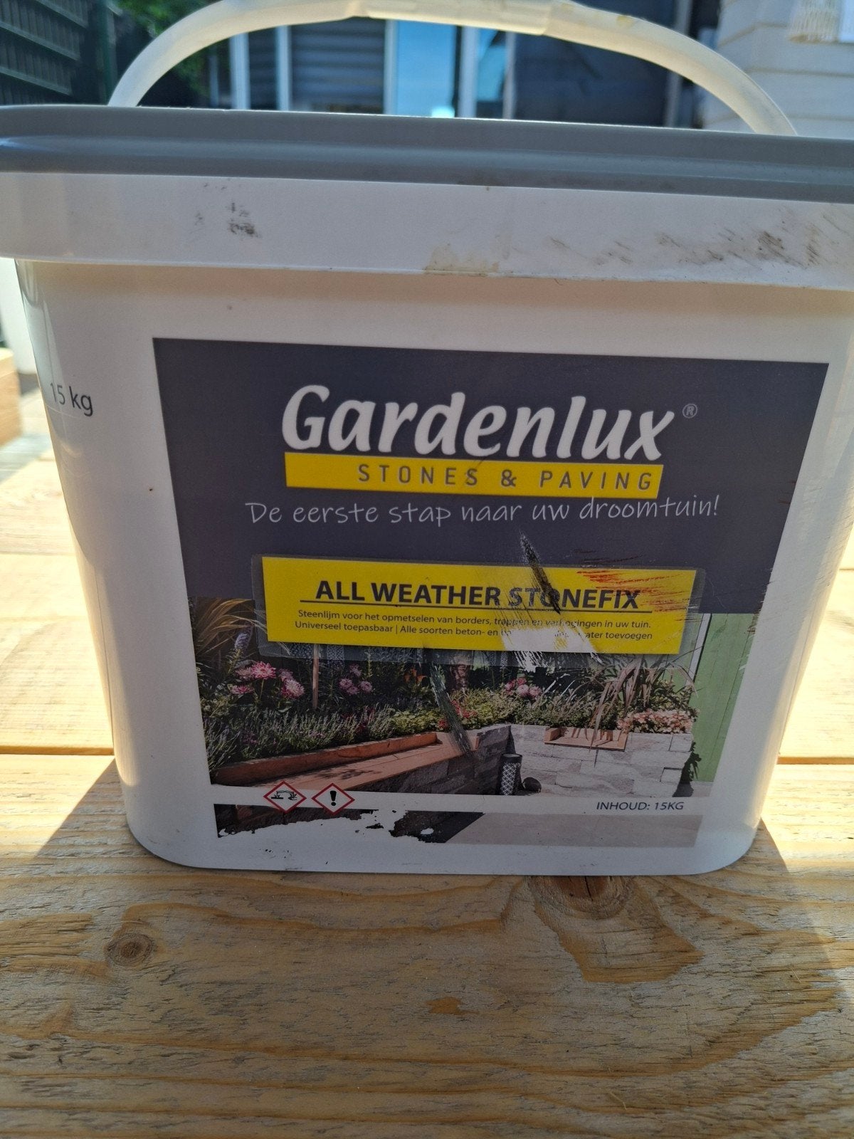 Gardenlux All Weather Stonefix Steenlijm 15KG - Nieuw, Tuin en Terras, Ophalen of Verzenden, Nieuw