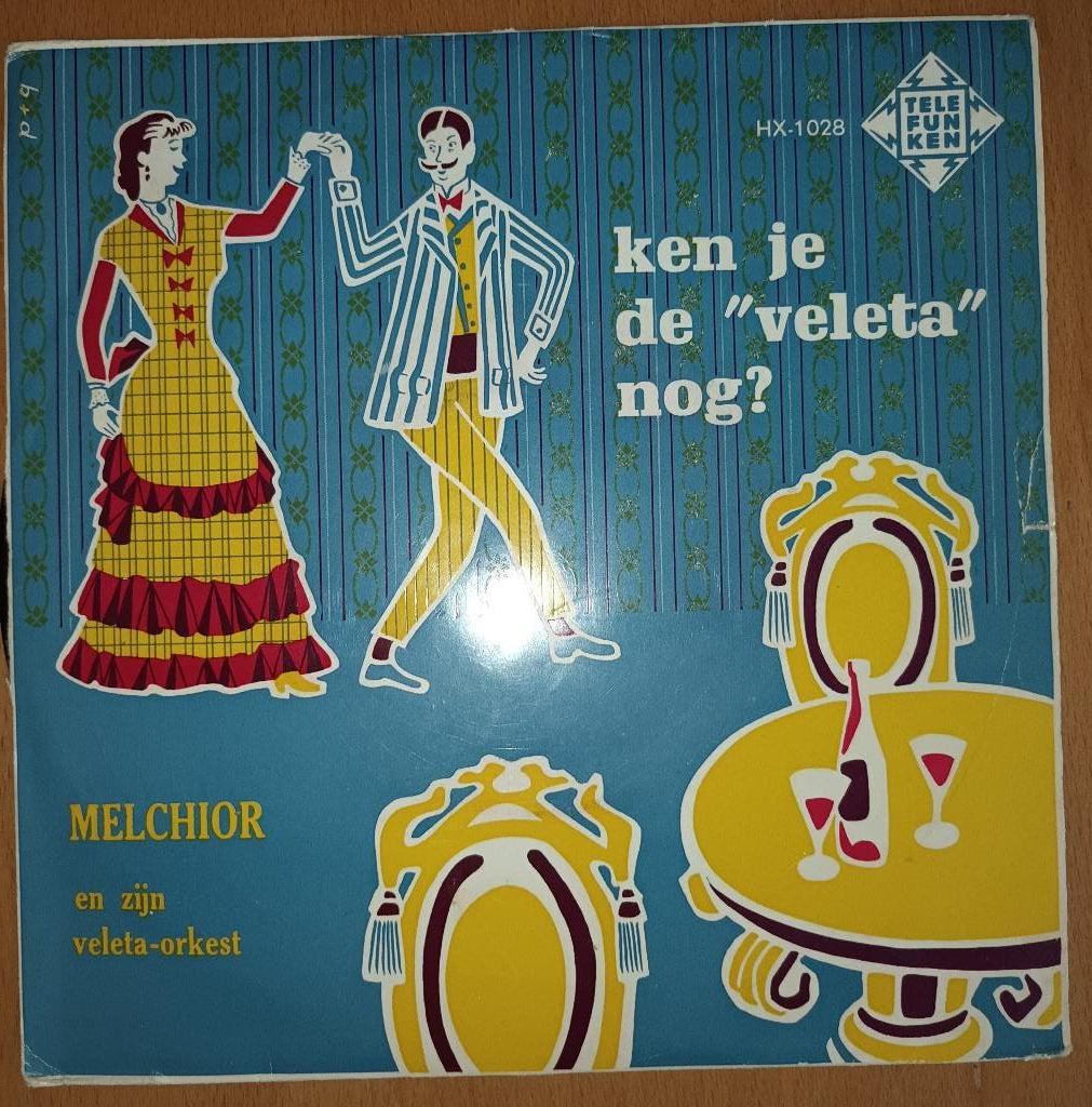 Melchior & Zijn Veleta Orkest  (EP Telefunken HX 1028), 7 inch, Ophalen of Verzenden, Zo goed als nieuw, EP