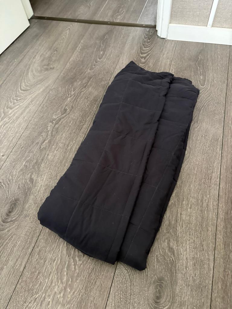 Verzwaringsdeken - Zwart, 100% Polyester met glaskralen, Ophalen of Verzenden, Zo goed als nieuw, 100 cm of meer, Deken