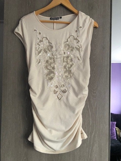 Luze top superstar§, Beige, Maat 42/44 (L), Ophalen of Verzenden, Zo goed als nieuw