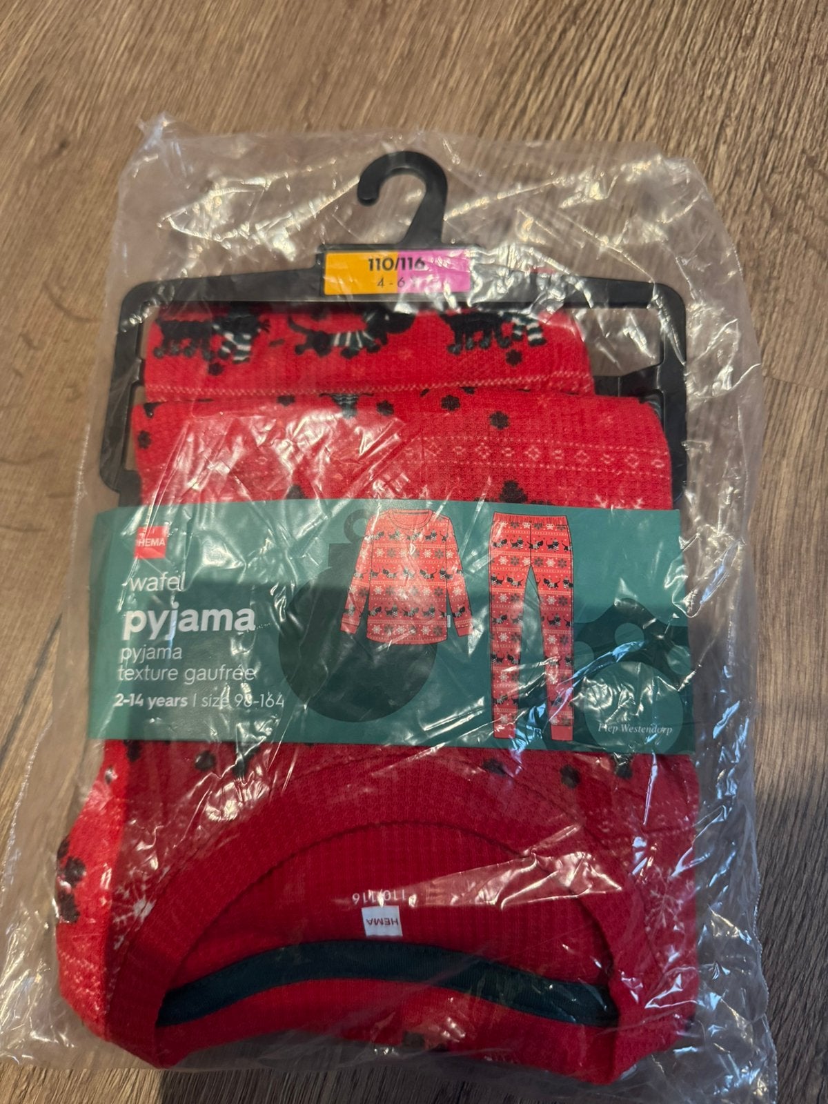 Hema Takkie en Siepie kerst pyjama maat 110/116 nieuw, Verzenden, Nieuw, Jongen of Meisje, Nacht- of Onderkleding