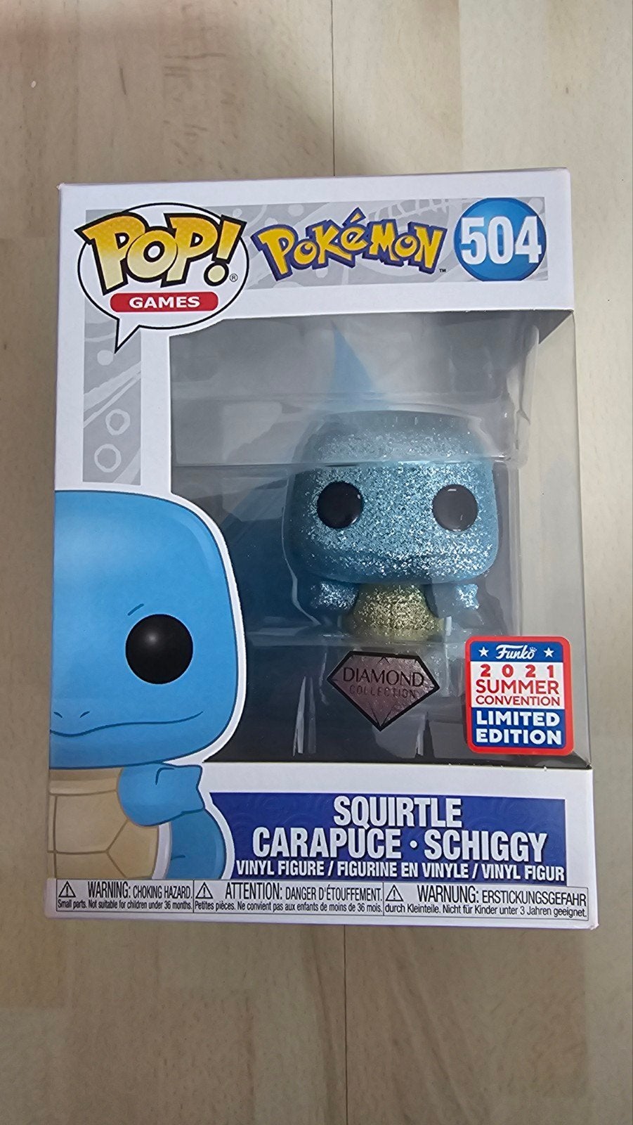 Funko Pop Squirtle Diamond Collection 2021 Summer Convention, Ophalen of Verzenden