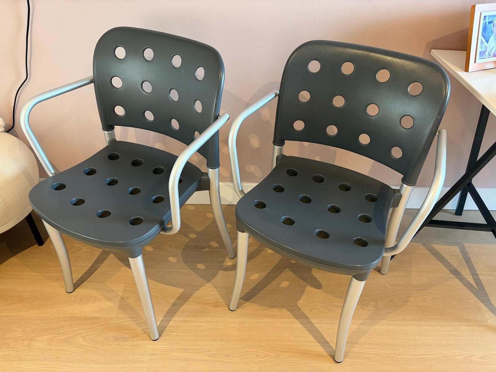 2 Halifex Minni design stoelen, Ophalen, Kunststof, Gebruikt, Twee