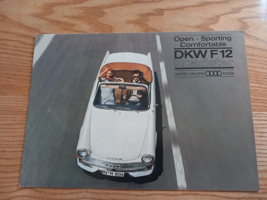 DKW F12 roadster folder, Ophalen of Verzenden