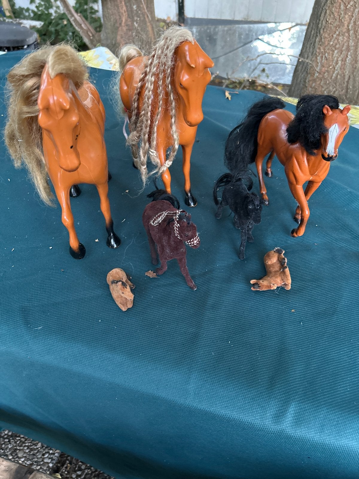 Vintage paarden speelgoed set - 6 stuks, Ophalen, Gebruikt, Jongen of Meisje