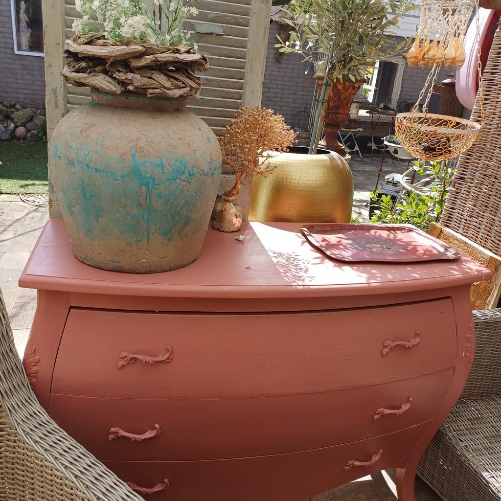 Grote zware ibiza boho bohemian pot bloempot, Ophalen
