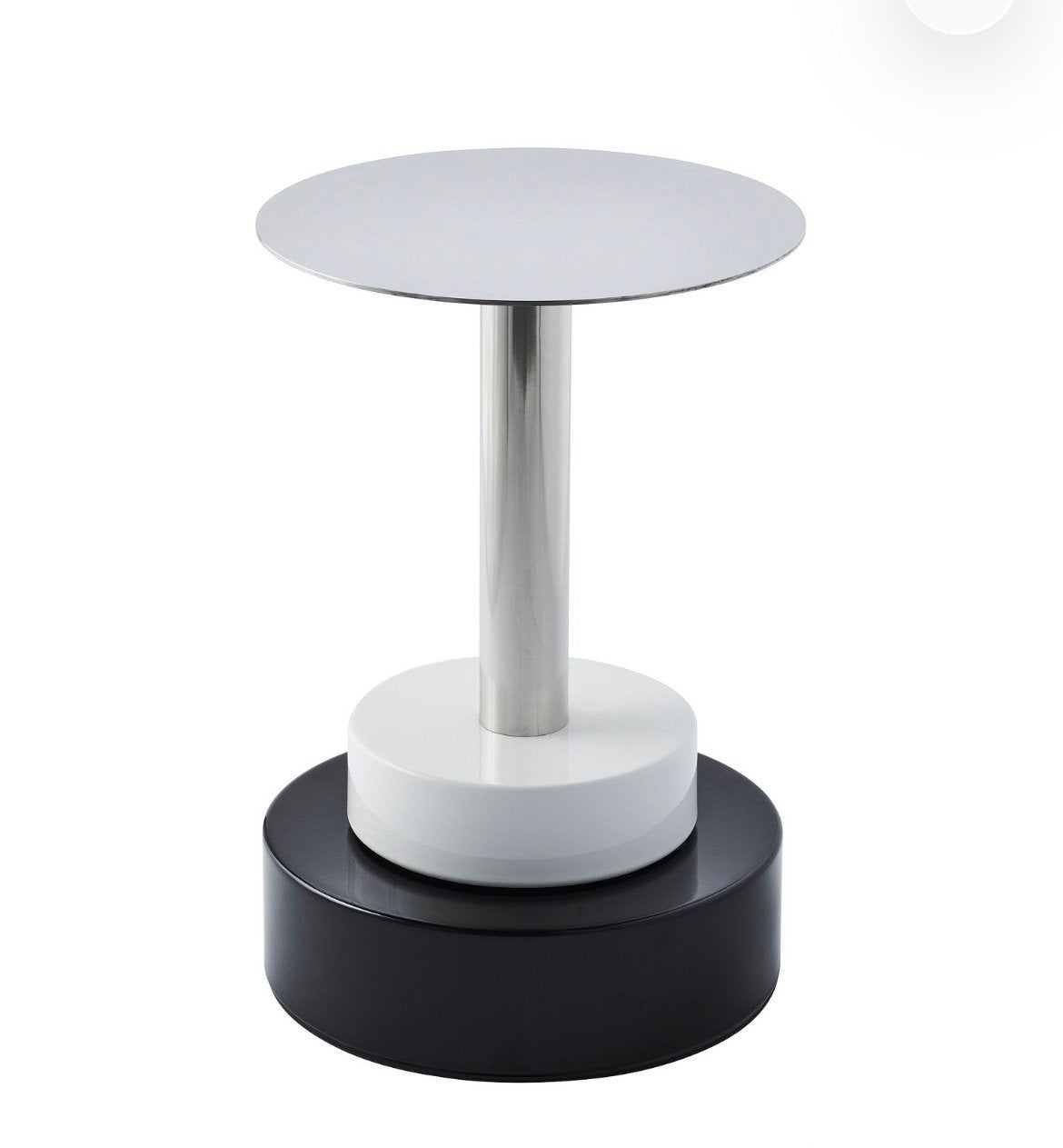 Konstrunda tafel chroom | Stamuli | zwart wit tafeltje, Ophalen of Verzenden, Tafel, Meerkleurig, Metaal