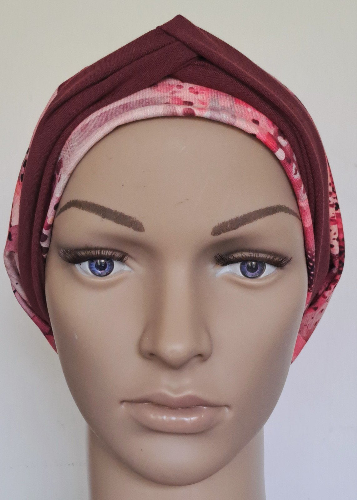 Chemo/haarverlies tricot muts met haarband no 17., Anna, Maat 42/44 (L), Nieuw, Ophalen of Verzenden