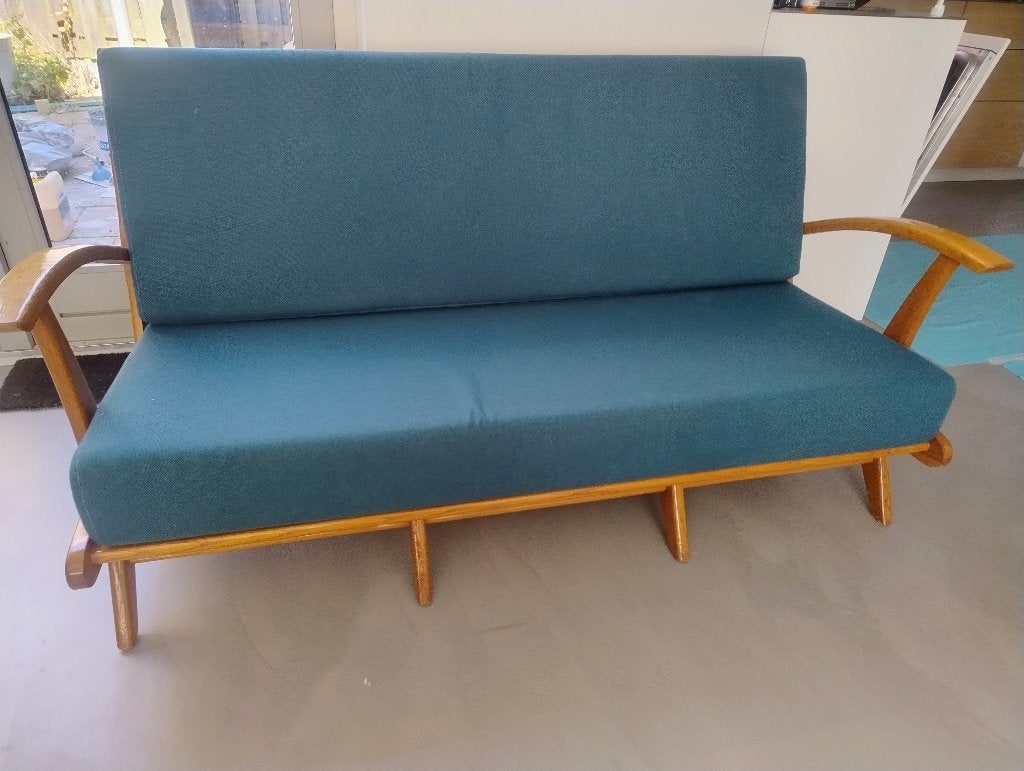 vintage bankje, Ophalen, Gebruikt, Minder dan 75 cm, 150 tot 200 cm