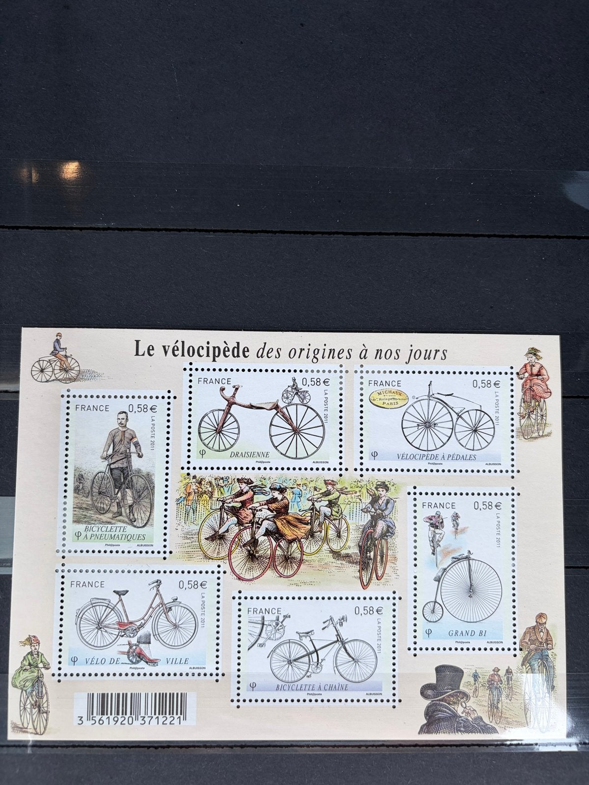Franse postzegels 'Le vélocipède des origines à nos jours', Ophalen of Verzenden, Postfris