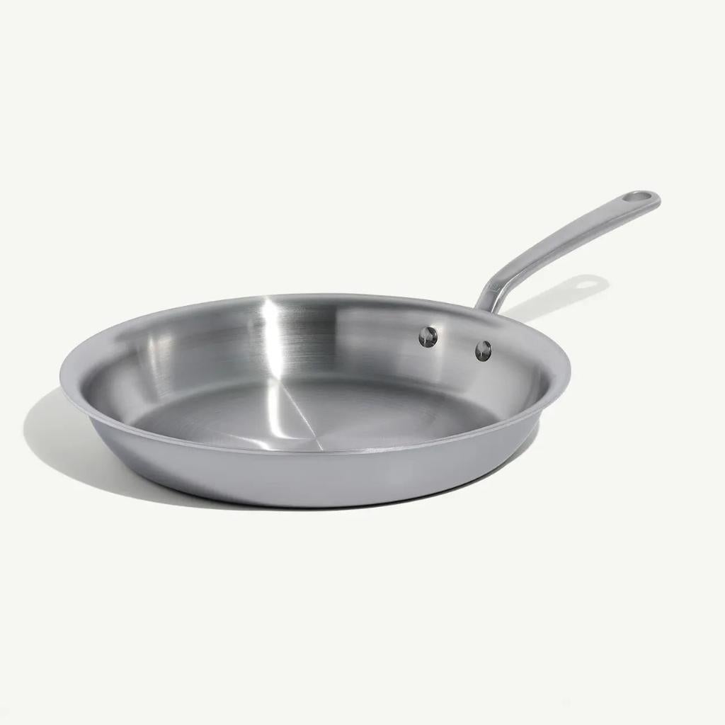 Made In inox/rvs koekenpan, 28cm, NIEUW, ongebruikt, Ophalen, Gietijzer, Koekenpan of Braadpan