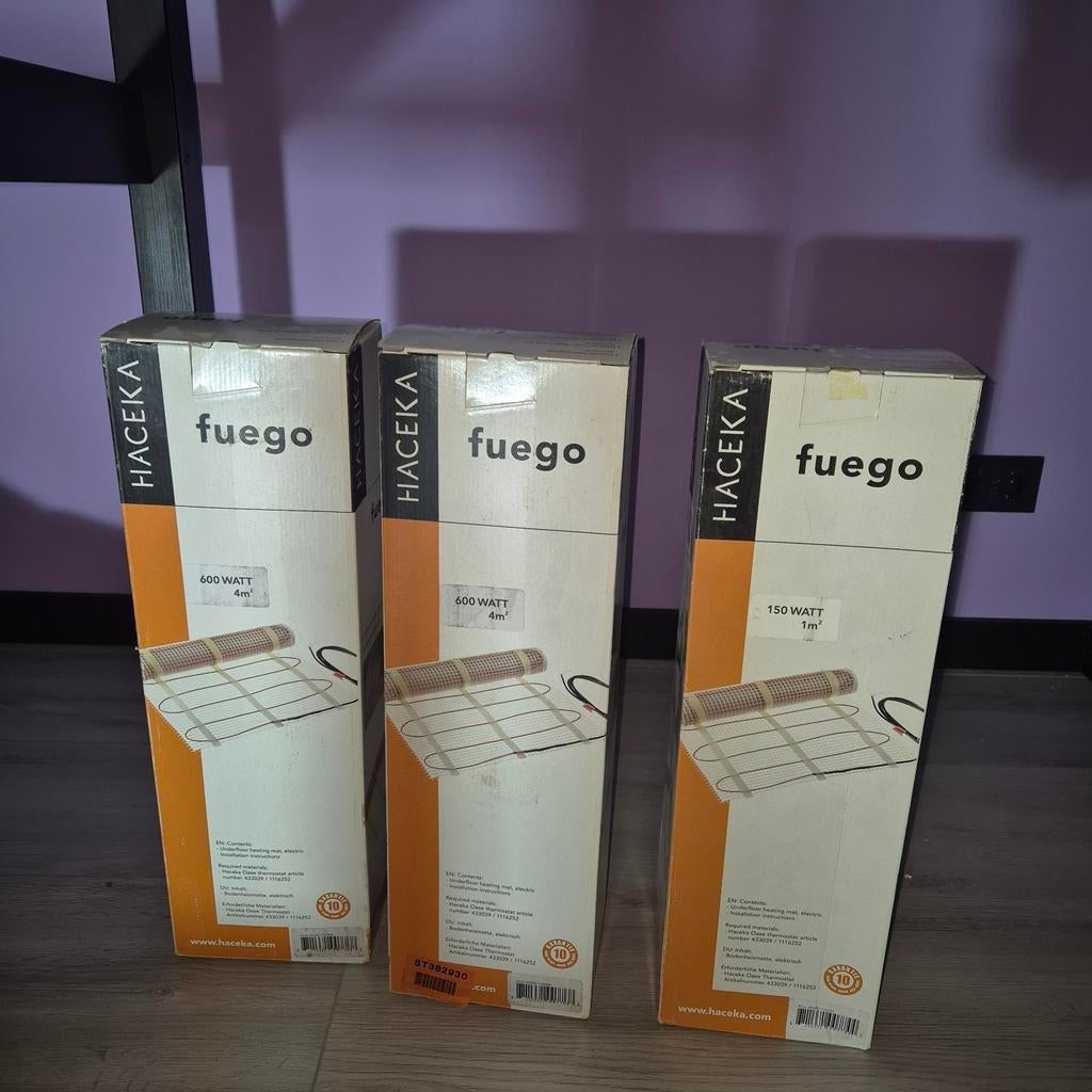 Haceka Fuego Vloerverwarming 4m² en 1m² (niet koppelbaar), Ophalen, Nieuw, 800 watt of meer, Overige typen