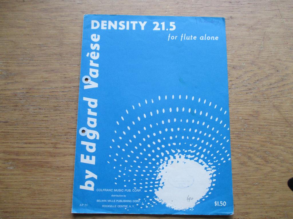 DENSITY 21.5 - EDGAR VARÈSE -VOOR DWARSFLUIT SOLO, Gebruikt, Klassiek, Dwarsfluit of Piccolo, Ophalen of Verzenden